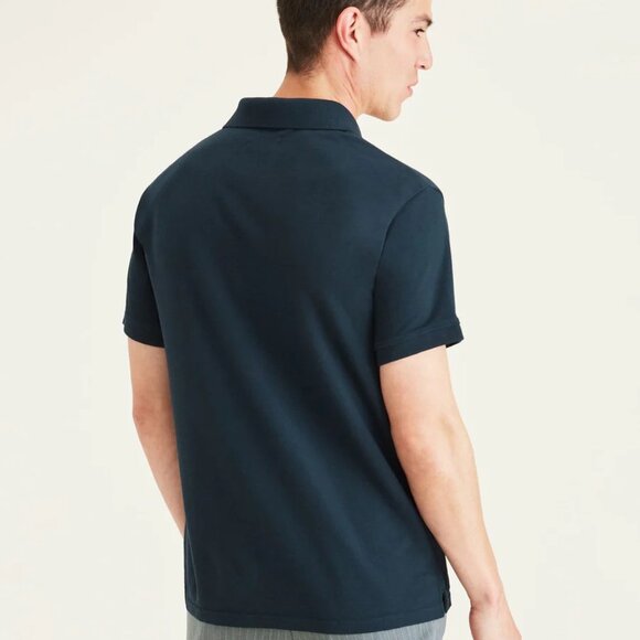 Dockers Men's Rib Collar Polo Slim Fit - Pembroke Blue - Size M - Picture 2 of 2